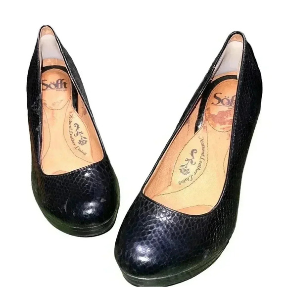 Sofft Womens Broadway Black Snake Print - Picture 5 of 7